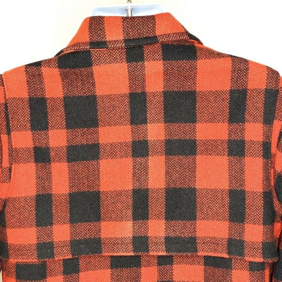 Vintage Buffalo Plaid Red Black Wool Jacket - Picture 5 of 9